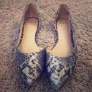 A New Day snakeskin flat shoes